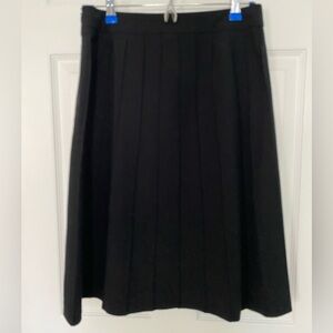 Ann Taylor Black Wool Knee-Length A-Line Skirt